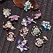 IPINK 12 Pcs Wholesale Lots Brooches Flower Floriated Brooch Pins Mixed Colors Design
