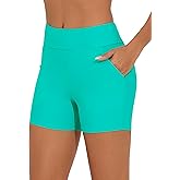 Bonneuitbebe Women's Swim Shorts High Waisted Bathing Suit Bottoms Swimwear Boyshort Swimming Swimsuit Board Shorts