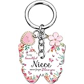 OEHEDOU Niece Gifts From Auntie Birthday Gifts For Nieces From Aunt Niece Birthday Gift Keychain Valentines Day Gift For girls Best Nieces Present For Birthdays Valentines Day Easter Mothers Days