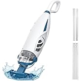 PC68 Pool Vacuum, Upgraded 26.5 GPM Beast-Level Suction | 6' Extension Pole, 2 Filter Bags, 60 Mins Runtime, Cordless Handheld Pool Cleaner for Above Ground &amp; Inground Pools