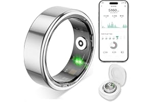 TYUIOL Smart Ring for Women Men,Fitness Tracker Ring with Heart Rate, Sleep Monitoring, Blood Oxygen, Step Counting for iOS and Android, No Subscription Fee, Waterproof (Silver,9)5.0 out of 5 stars 201 offer from $49.99