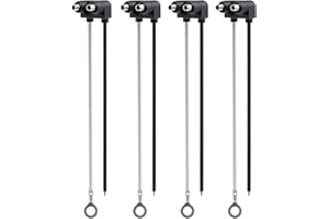 Ledvillage 2 Prong Male Wire Pigtail for Sealed Trailer Clearance, Side Marker Lights - 7 inch Long (4 Pcs)