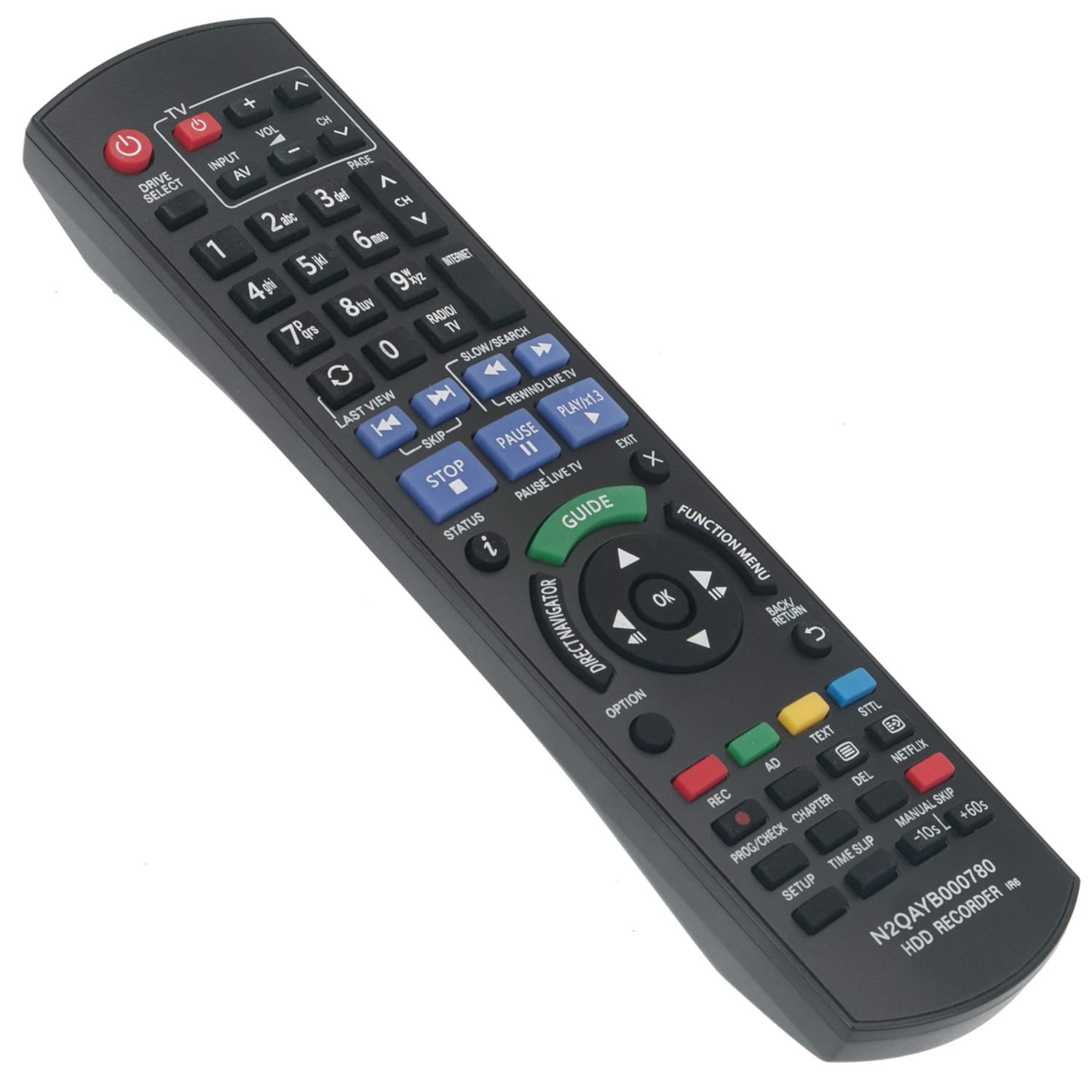 VINABTY N2QAYB000780 Replace Remote Control for Panasonic N2QAYB000762 N2QAYB000469 DMR-HWT230 DMRHWT130 DMRHWT130EB DMRHW120EBK DMR-HWT130 DMRHWT230 DMRHWT230EB DMR-HWT230EB DMR-HW120EBK DMR-HWT130EB