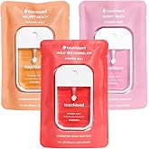 Touchland Hydrating Hand Sanitizer Spray, JUICY Trio Set (Watermelon, Peach, Berry), 1 FL. OZ. Travel Size Power Mist Sprays (Set of 3)