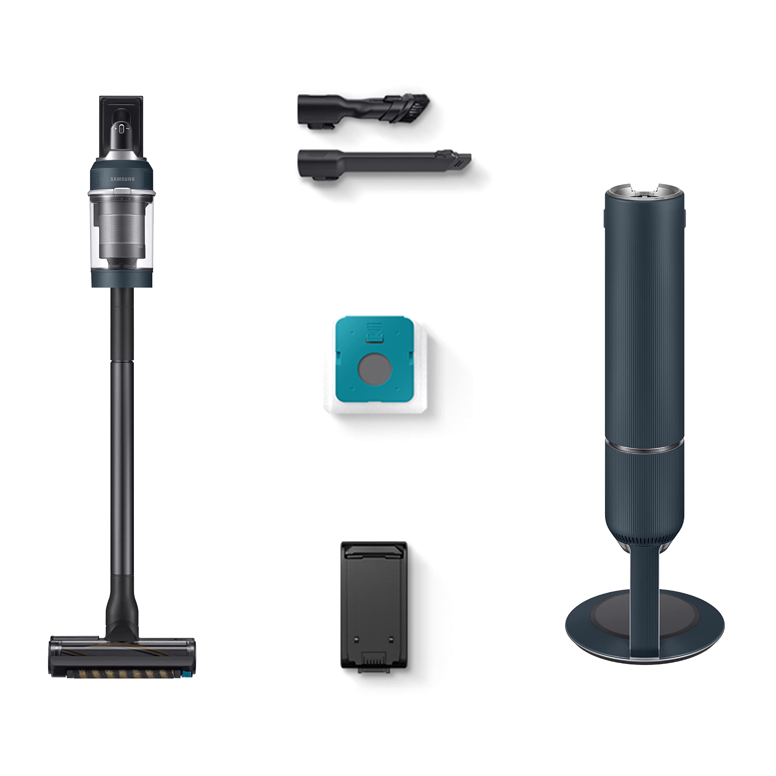 Photo 1 of ***FOR PARTS ONLY EXREMELY DIRTY ( ITEM IS DISCONTIUNED ONLINE FOR NEW REPLACEMENT PARTS)*** SAMSUNG BESPOKE Jet Cordless Stick Vacuum Cleaner w/ Clean Station, Powerful Multi-Surface Floor Cleaning for Carpet, Hardwood, Tile, 5-Layer Filter, Lightweight,