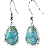 Phyonio Turquoise Earrings for Women Western Jewelry for Women 925 Sterling Silver Dangle Drop Earrings Boho Western Vintage Jewelry for Gift