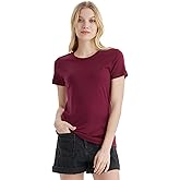Merino Protect 100% Merino Wool T Shirts Women Crew Neck Tops Short Sleeve Odor Resistance Base Layer Travel Hiking Tee Shirt