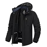 LZACTOIN-X Men's Winter Ski Jacket Waterproof Warm
