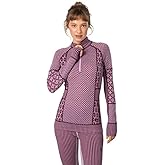 Kari Traa Smekker Half Zip Women's Base Layer Top - 100% Merino Wool Fitted Long Sleeve Knit Thermal Shirt