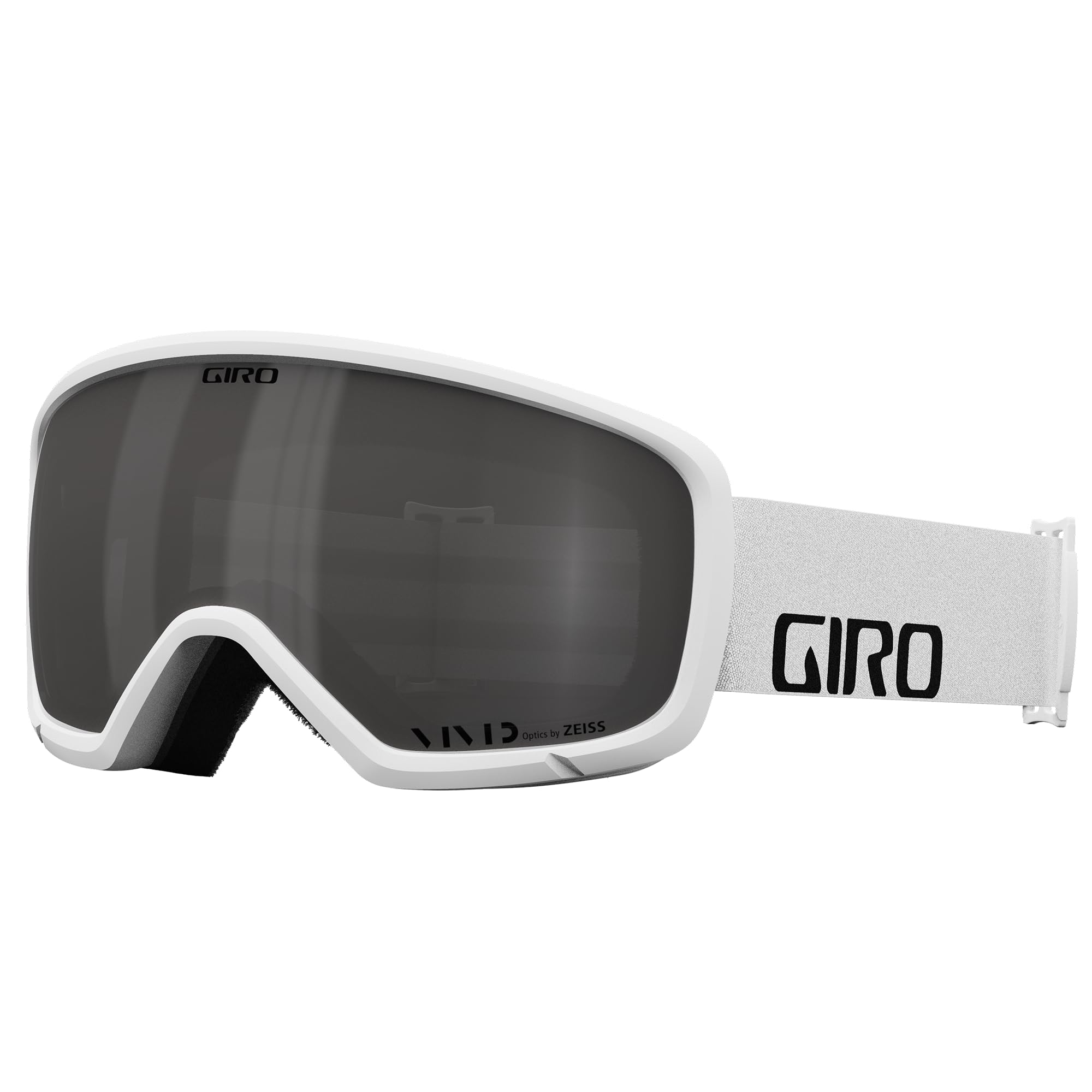 Giro Mens Ringo Snow Goggle - White Wordmark Strap with Vivid Smoke Lens — image 1