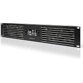 AC Infinity CLOUDPLATE T7-N, Rack Mount Fan Panel 2U, Intake Airflow | LCD Temperature and Speed Controller, Premium Aluminum Finish, Designed for Cooling AV, Home Theater, Network 19&rdquo; Racks
