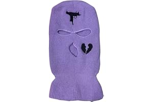 FASHIXD 3 Hole Uzi Balaclava Knitted Full Face Cover Ski Mask Winter Windproof Neck Warmer Thermal Cycling for Men Women