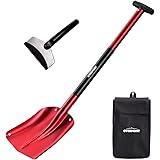 Overmont 32" Folding Emergency Snow Shovel 3 Piece Aluminum Lightweight Portable Sport Utility Shovel for Car Trunk…