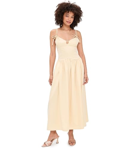 En Saison Women's Cairo Midi Dress, Pink Yellow Multi, S at Amazon Women's Clothing store