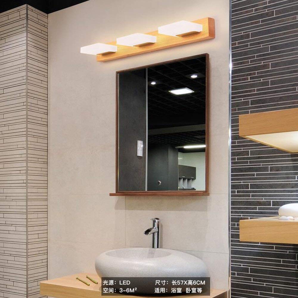 Cllcr Hauptbadezimmer Spiegel Scheinwerfer Modernes Festes Holz Fuhrte Spiegel Front Lampen Schlafzimmer Kleiden Lichter Waschen Das Badezimmer Spiegel Vordere Helle Enthaltene Birne Spiegel Scheinw Amazon De Sport Freizeit