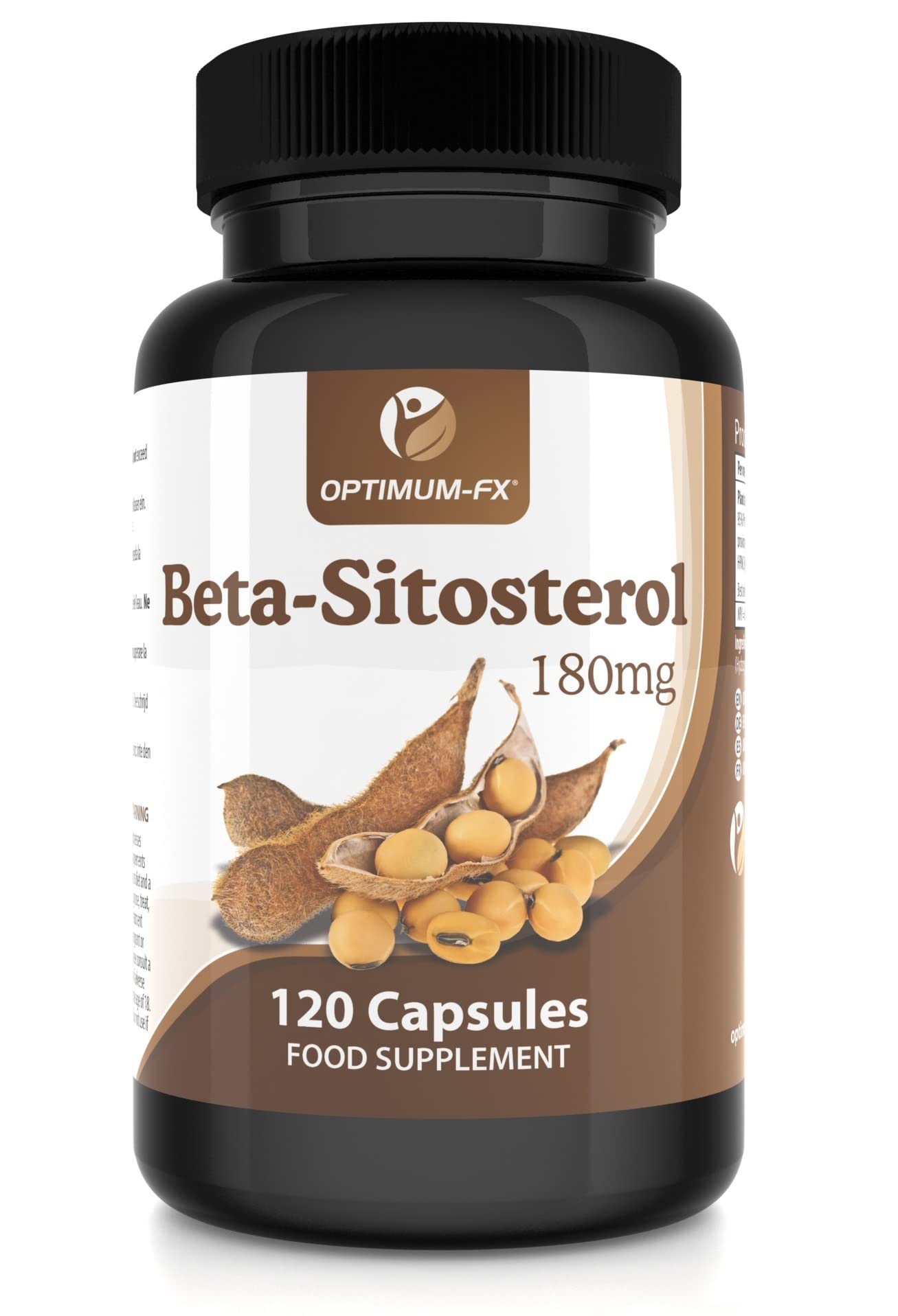 Beta Sitosterol 180mg from 400mg Plant Sterols Capsule High Strength Supplement – NOT Tablets or Powder – Contributes to Normal Blood Cholesterol 120 Vegan Caps 2 Months’ Supply