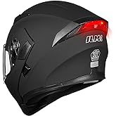 ILM Motorcycle Dual Visor Flip up Modular Full Face Helmet DOT 6 Colors Model 902