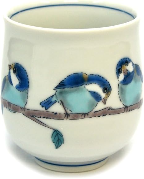 Amazon 九谷焼 湯呑み 山雀 陶器 おしゃれ 和食器 湯呑み茶碗 日本製 湯呑み オンライン通販