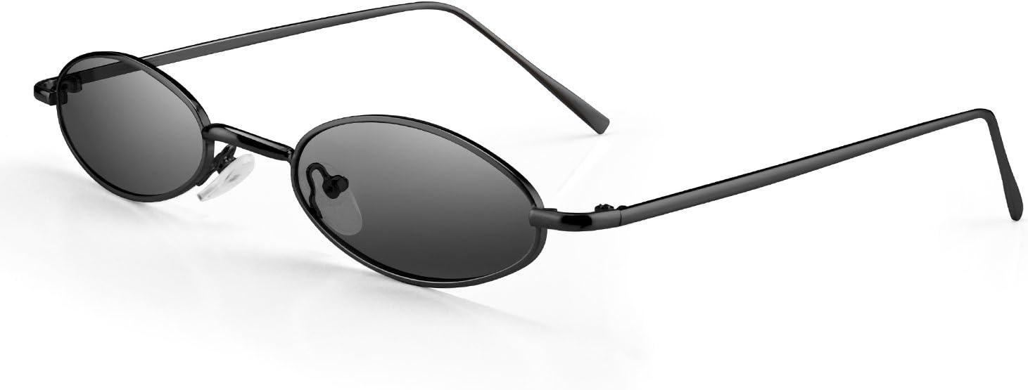 PGXT Vintage Slender Oval Super Small Sunglasses For Girls Sexy Retro Round Tiny Sun