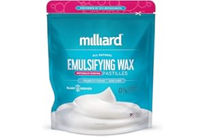 Milliard Non-GMO Emulsifying Wax NF Pastilles - 2 lbs Resealable Bag, Perfect for DIY, Creams, Lotions, and Soaps - 100% Natural Plant Derived