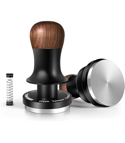 Tasseur à Café Normcore V4.1 – 51,5 Mm, Base Plate, Retour Sonore Clic, Pour Machine La Pavoni, Poignée Aluminium Noir