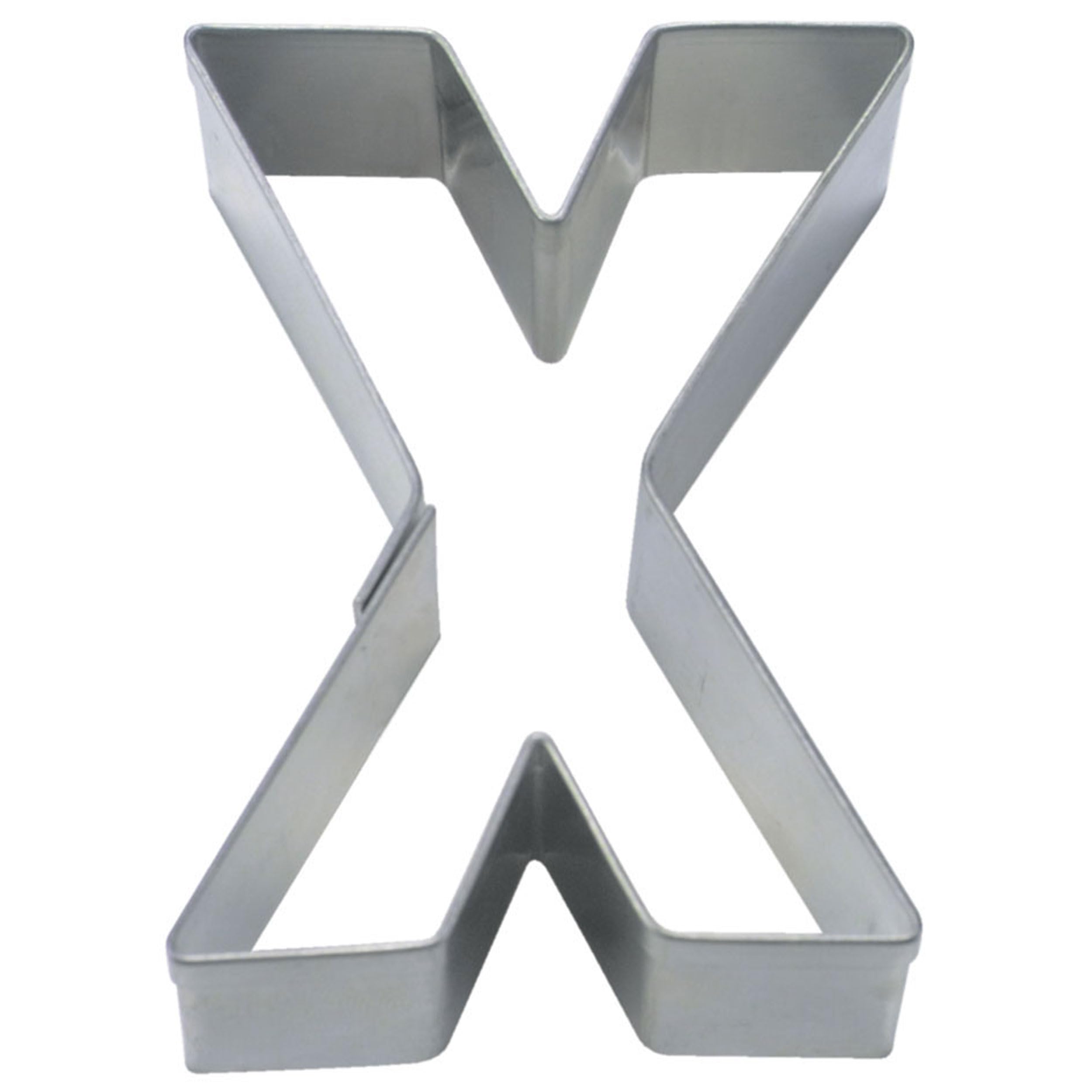 Staedter Letter X Cookie Cutter, Stainless Steel, Silver, 30 x 30 x 30 cm