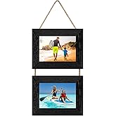 4x6 Picture Frames Collage Wall Decor, Wall Hanging Picture Frames Collage with 2 Opening Black