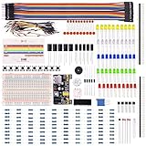 kuman Electronic Fans Bundle Learning Kit for Arduino Raspberry pi with Breadboard Cable Resistor, Capacitor, LED, Potentiometer (236 Items) K66