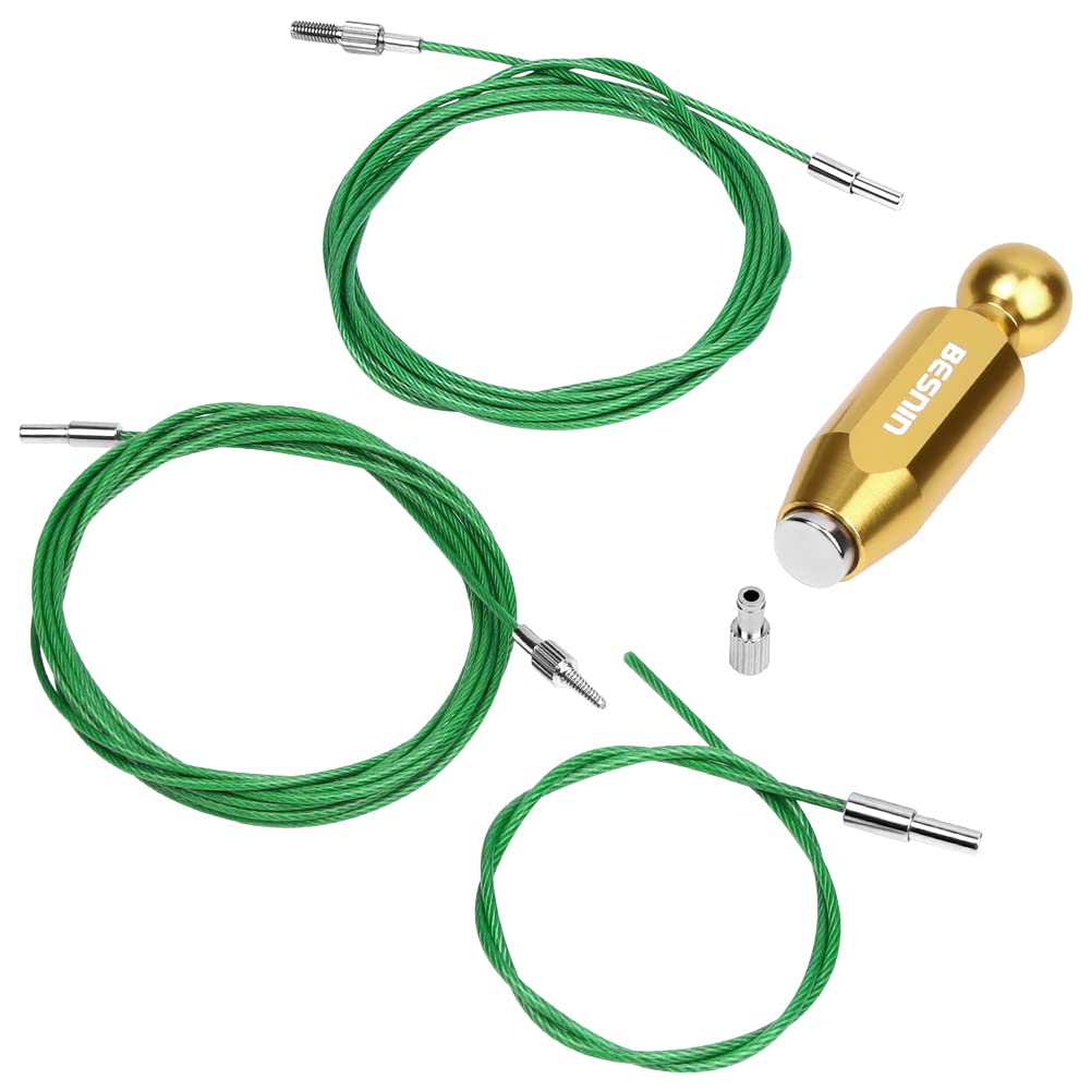 BESNIN Internal Cable Routing Kit – Compatible with Gear/Brake Cables, Di2 E-Tube & Hydraulic Hoses, for Carbon, Aluminium & Titanium Frames (Gold)