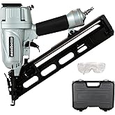 Metabo HPT Finish Nailer with Air Duster, Pro-Preferred Pneumatic Power Nailer for Crown Moldings, Base Moldings, and More, S
