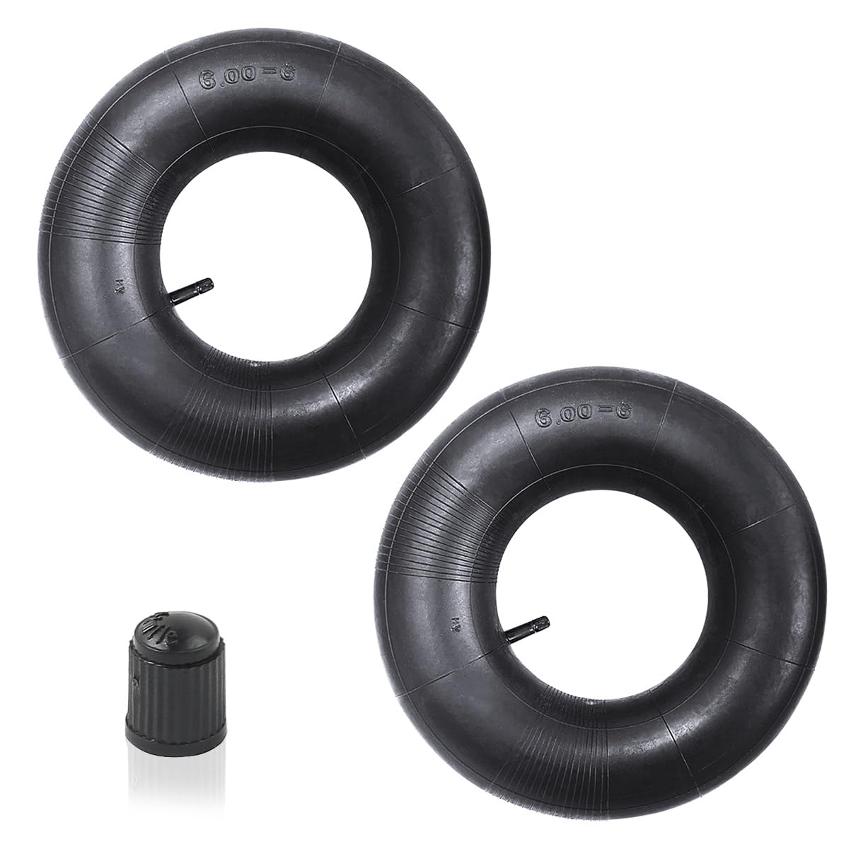 2pcs 15x6.00-6 Inner Tube with TR-13 Straight Valve, Compatible with Various Lawn Mowers, Wheelbarrows, Garden Trailers, Go-Karts, Golf Carts and More