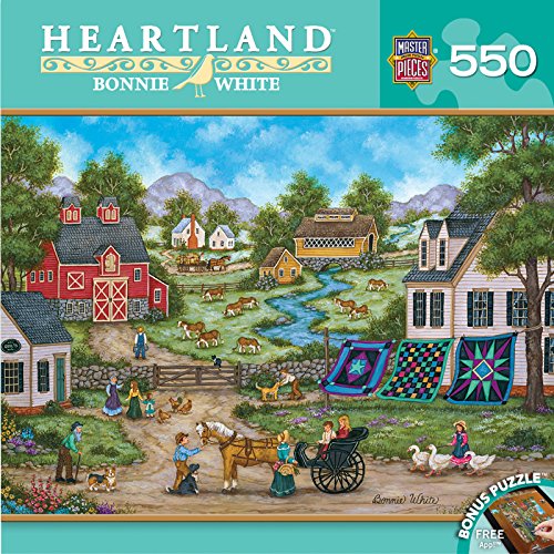 MasterPieces Heartland Collection Roadside Gossip Jigsaw Puzzle, Art by Bonnie White, 550-Piece