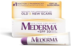 Mederma Scar Cream Plus SPF 30, Sunscreen, Protects from Sun Damage, Reduces The Appearance of Scars, (20 g), 0.7 Ounce