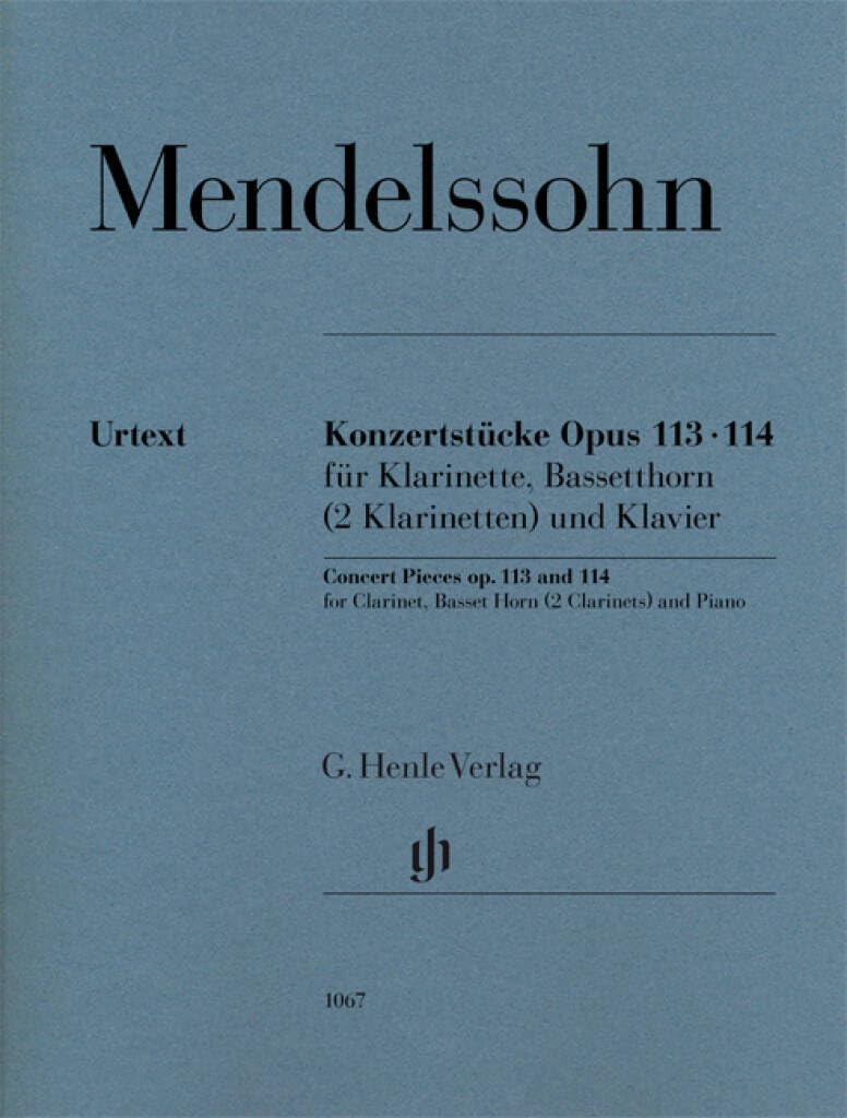 Mendelssohn Concert Pieces Opus 113 And 114