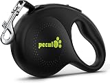 pecu te Pecute Retractable Dog Leash 8m with Poo Bag Holder Black 30kg view 1