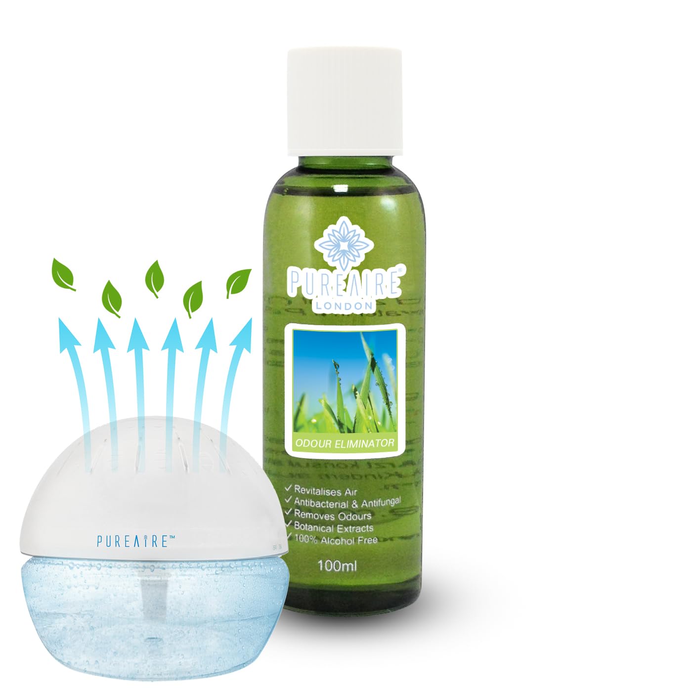 PureAire Essential Oil Blend Odour Eliminator 100ml Essential Oils for Diffusers for Home Aroma Essence for Diffusers Air Purifiers Aromatherapy Relaxation Botanical Extracts Water Soluble Fragrance