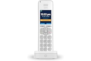 Ooma HD3 Handset white cordless phone with caller-ID and HD voice quality. Works only with Ooma Telo VoIP Internet home phone service.