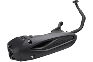 Minho Motorcycle Exhaust Assembly in Heavy Iron Material Compatible with Chinese GY6 125cc 150cc 4-Stroke Engine Scooter Moped RSZ 150 Gas Engine Scooters