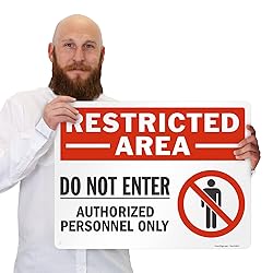 SmartSign 18 x 24 inch “Restricted Area - Do Not