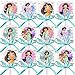 Princess Jasmine Lollipops from Aladdin Party Favors Decorations w/ Turquoise Ribbon Bows Party Favors -12 pcs, Animated Cartoon Alladin Jafar Genie Magic Lamp