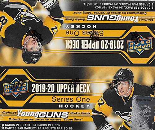 2019 2020 Upper Deck Hockey Series One Factory Sealed Retail Box of 24 Packs Including 192 Cards Total with Possible Young Gun Rookie and Game Used Jersey Cards