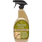 Granite Gold Shower Cleaner Spray for Quartz, Granite, Marble, Ceramic, and Other Stone Tub Surfaces, Made in the USA, 24 Ounces, Gold