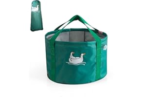 DOROSUN 14L Collapsible Foot Soak Basin Tub Bag for Soaking Feet, Portable Pedicure Foot Spa Bath Foldable Feet Soaker Bucket for Travel Camping, SpringGreen