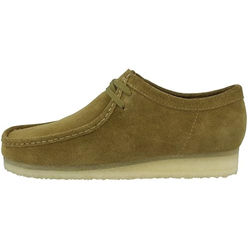 clarks wallabee olive suede
