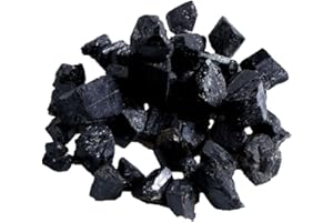 Alasum 100g Black Tourmaline Crystal Stone for Metaphysical Healing and Chakra Balance, Natural Decorative