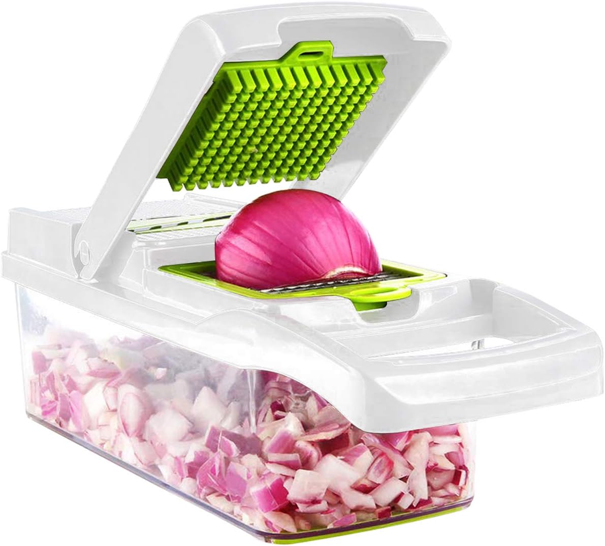 ADOV Mandolin Slicer, 12 in 1 MultiFunction Kitchen Veg Cutter, 7 Replaceable Stainless Steel