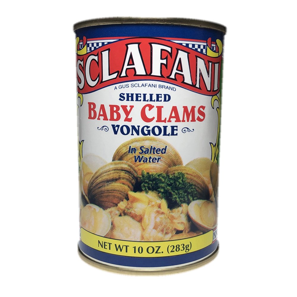 Shelled Baby Clams 'Vongole' in Salt Water Can 10 oz nt wt (2 Pack