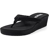 UBXRIN Women's Wedge Flip Flops Comfortable Platform Thong Sandals,Beach Pool Casual Summer Slip-On Shoes