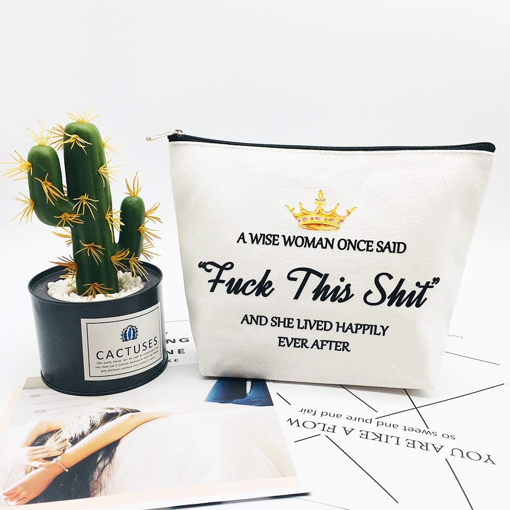 Birthday Gifts for Women Mom Best Friend Mothers Day Gifts Unique Retirement Gifts A Wise Women Once Said Makeup Bag for Coworker Friendship Her Nurse Teacher Wife Sister - Image 4