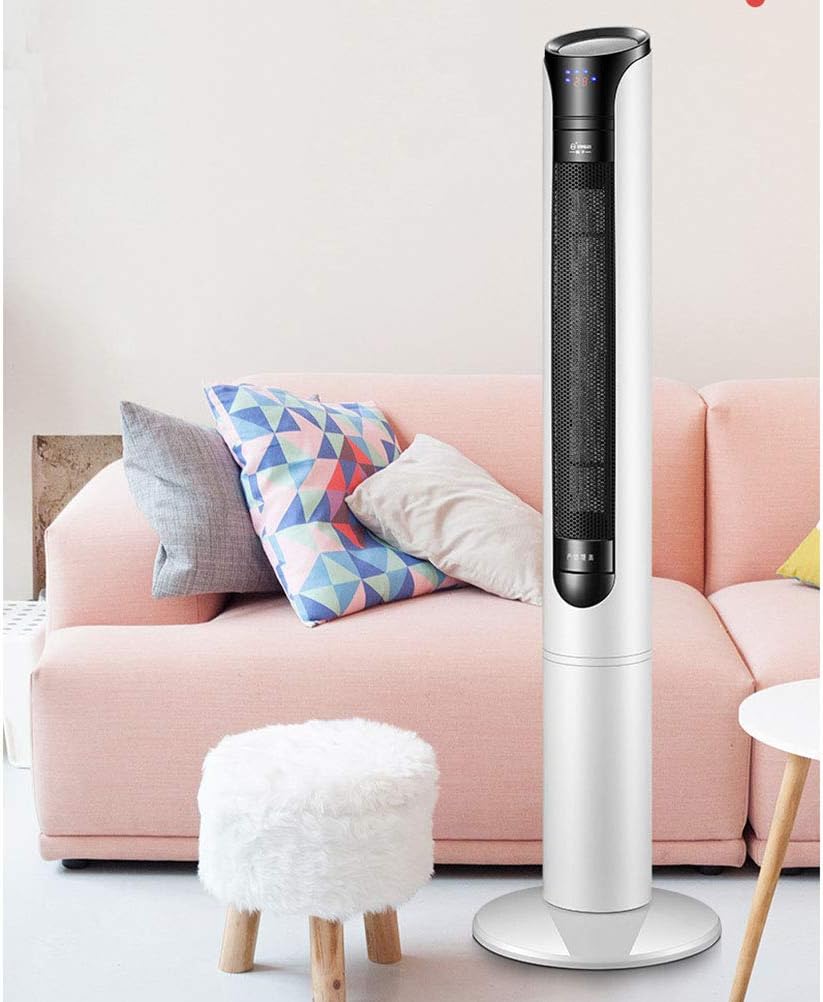 LISI Space Electric Heater, 2 Speed Adjustment Intelligent Constant Temperature HD Digital Display Remote Control Portable Oscillating Ceramic Heater, for Office Home Bedroom 2000W.